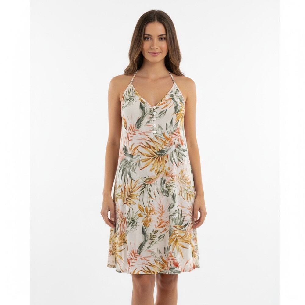 Rip Curl Havana Cover Up Floral Mini Dress XL Tropical Beach NEW Flowy Vacation